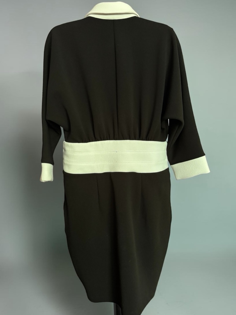 NY & Company/Gabriella Union White/Black Colorblock Shirt Dress- Size Medium - Picture 7 of 12